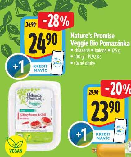 
Nature's Promise Veggie Bio Pomazánka 125g