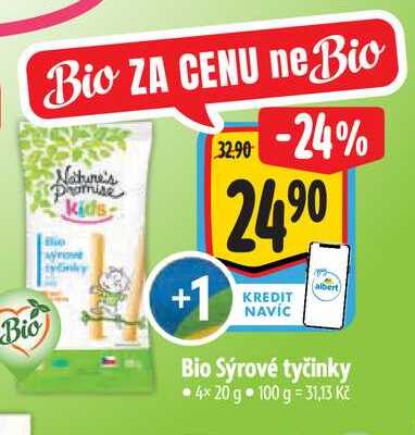  Bio Sýrové tyčinky 4x 20 g