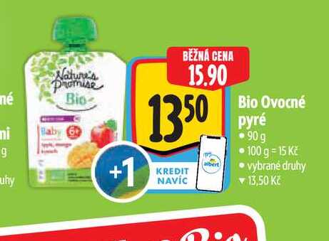 Bio Ovocné pyré 90g Albert
