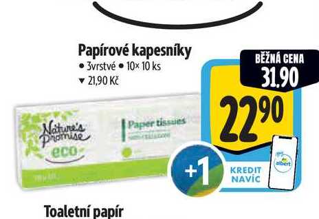 Papírové kapesníky 3vrstvé   10x 10 ks  