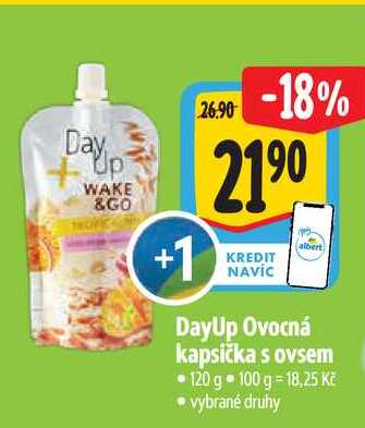 DayUp Ovocná kapsička s ovsem 120 g Albert