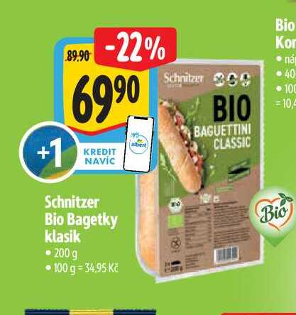  Schnitzer Bio Bagetky klasik  200 g 