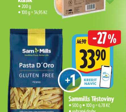  Sammills Těstoviny 500 g 
