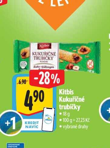  Kitbis Kukuřičné trubičky 18 g  