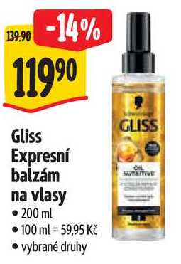 Gliss Expresní balzám na vlasy, 200 ml  