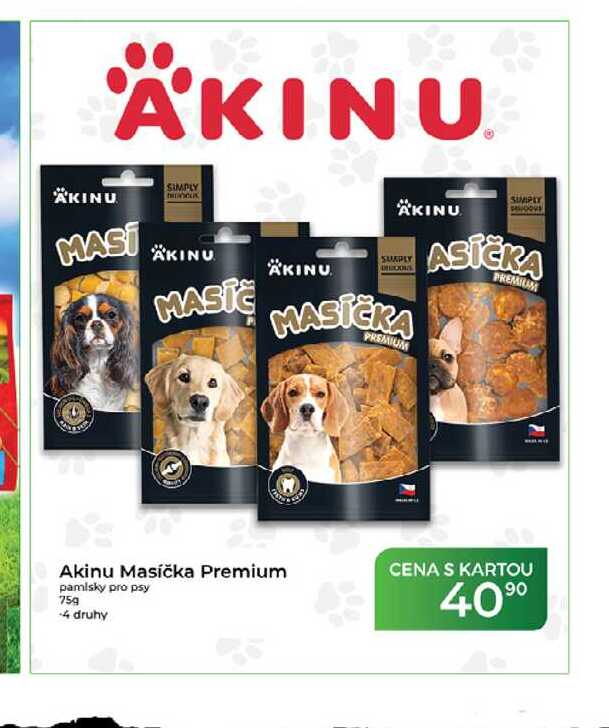 Akinu Masíčka Premium pamlsky pro psy 75 g
