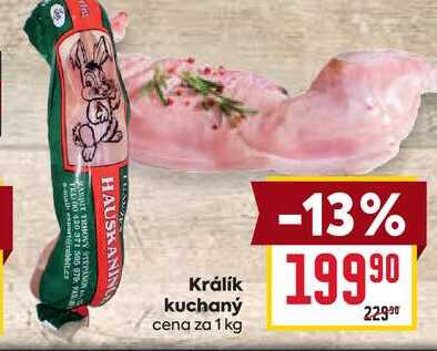 Králík kuchaný cena za 1 kg 