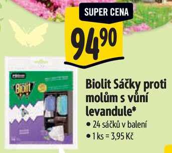 Biolit Sáčky proti molům s vůní levandule, 24 sáčků Albert