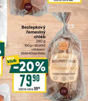 Bezlepkový řemeslný chléb 280g