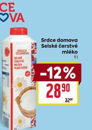 Srdce domova Selské čerstvé mléko 1l