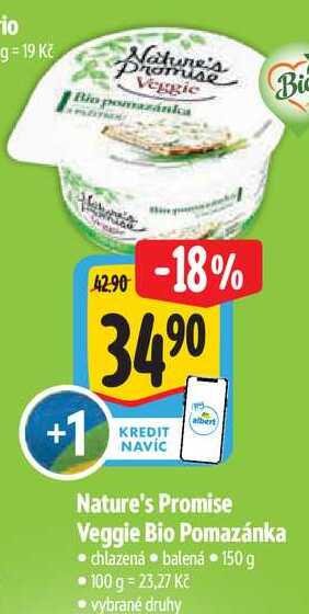 Nature's Promise Veggie Bio Pomazánka, 150 g