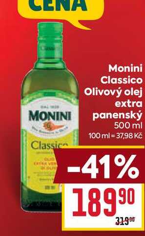 Monini Classico Olivový olej extra panenský 500 ml 