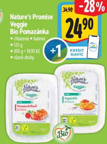 Nature's Promise Veggie Bio Pomazánka, 125 g  