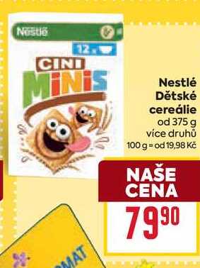 Nestlé Dětské cereálie od 375 g 