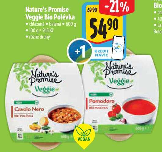 Nature's Promise Veggie Bio Polévka, 600 g  