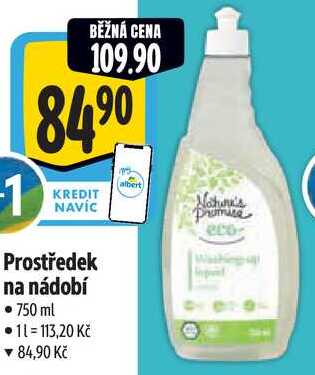 Prostředek na nádobí, 750 ml Albert
