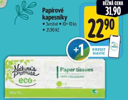 Papírové kapesníky, 10x 10 ks Albert