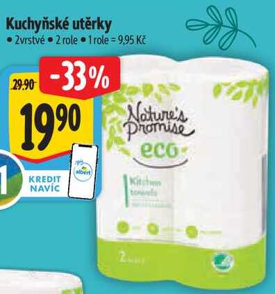 Kuchyňské utěrky, 2 role