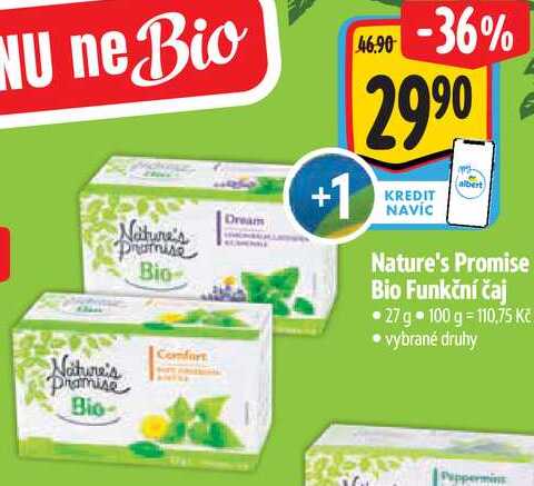 Nature's Promise Bio Funkční čaj, 27 g