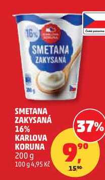 SMETANA ZAKYSANÁ 16% KARLOVA KORUNA, 200 g 