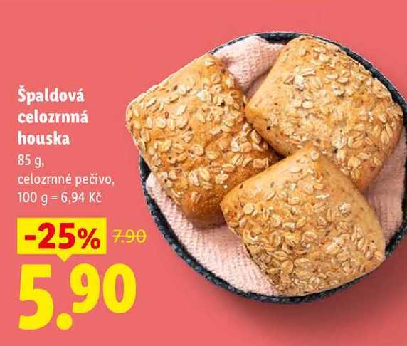 Špaldová celozrnná houska, 85 g