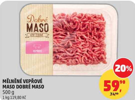 MĚLNĚNÉ VEPŘOVÉ MASO DOBRÉ MASO, 500 g 