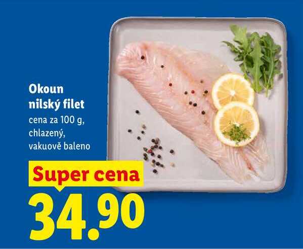 Okoun nilský filet, cena za 100 g