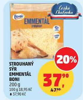 STROUHANÝ SÝR EMMENTÁL BONI, 200 g  