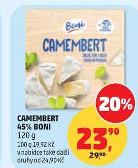 CAMEMBERT 45% BONI, 120 g 