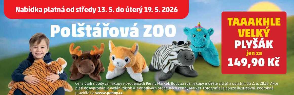 Polštářová zoo Penny Market