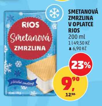 SMETANOVÁ ZMRZLINA V OPLATCE RIOS, 200 ml  