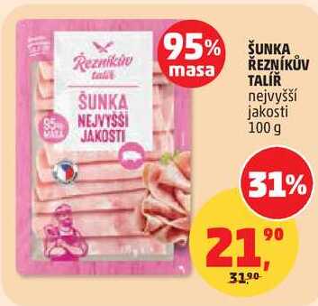 ŠUNKA ŘEZNÍKŮV TALÍŘ nejvyšší jakosti, 100 g  