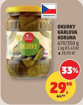 OKURKY KARLOVA KORUNA, 670/350 g 