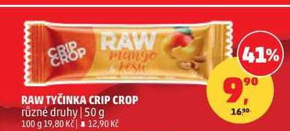 RAW TYČINKA CRIP CROP různé druhy, 50 g