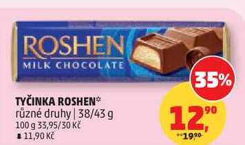 TYČINKA ROSHEN různé druhy, 38/43 g