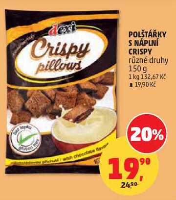 POLŠTÁŘKY S NÁPLNÍ CRISPY různé druhy, 150 g  