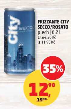 FRIZZANTE CITY SECCO/ROSATO plech, 0,2 l