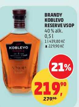 BRANDY KOBLEVO RESERVE VSOP 40% alk., 0,5 l
