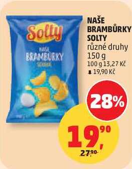 NAŠE BRAMBŮRKY SOLTY různé druhy, 150 g  