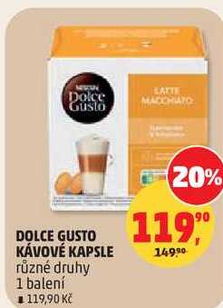 DOLCE GUSTO KÁVOVÉ KAPSLE různé druhy, 1 balení  