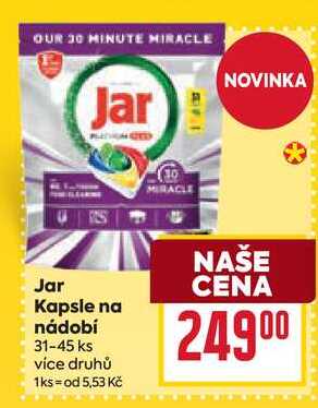 Jar Kapsle na nádobí 31-45 ks BILLA