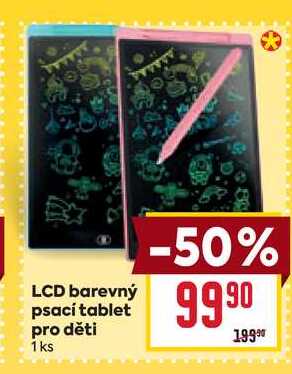 LCD barevný psací tablet pro děti 1ks