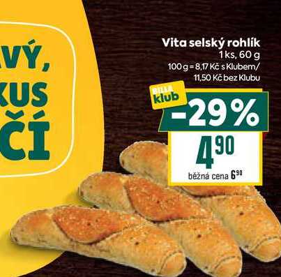  Vita selsky rohlík 60g  