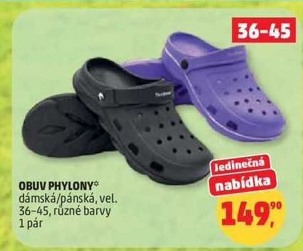 OBUV PHYLONY dámská/pánská, vel. 36-45, různé barvy, 1 pár 