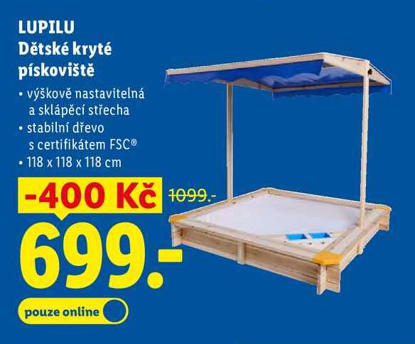LUPILU Dětské kryté pískoviště 