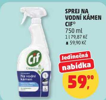SPREJ NA VODNÍ KÁMEN CIF, 750 ml Penny Market