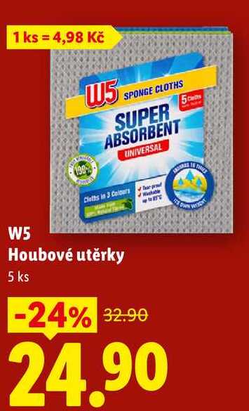 W5 Houbové utěrky, 5 ks Lidl