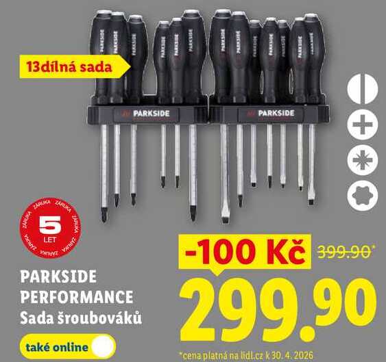 PARKSIDE PERFORMANCE Sada šroubováků 