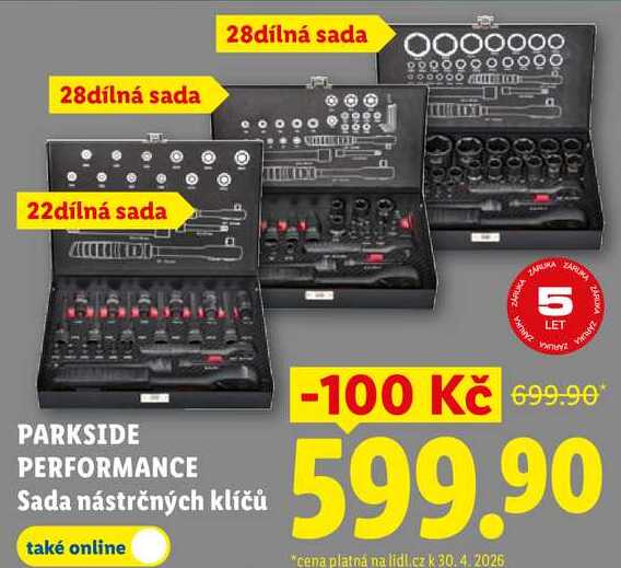 PARKSIDE PERFORMANCE Sada nástrčných klíčů  