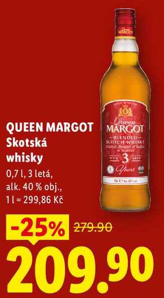 QUEEN MARGOT Skotská whisky, 0,7 1